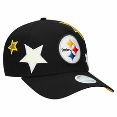 Pittsburgh Steelers New Era Women's Stardom A-Frame 9FORTY Adjustable Hat Black - NFL