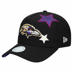 Baltimore Ravens New Era Women's Stardom A-Frame 9FORTY Adjustable Hat Black - NFL