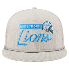 Detroit Lions New Era Cord Rope Corduroy 9FIFTY Snapback Hat Gray - NFL