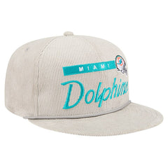 Miami Dolphins New Era Cord Rope Corduroy 9FIFTY Snapback Hat Gray - NFL