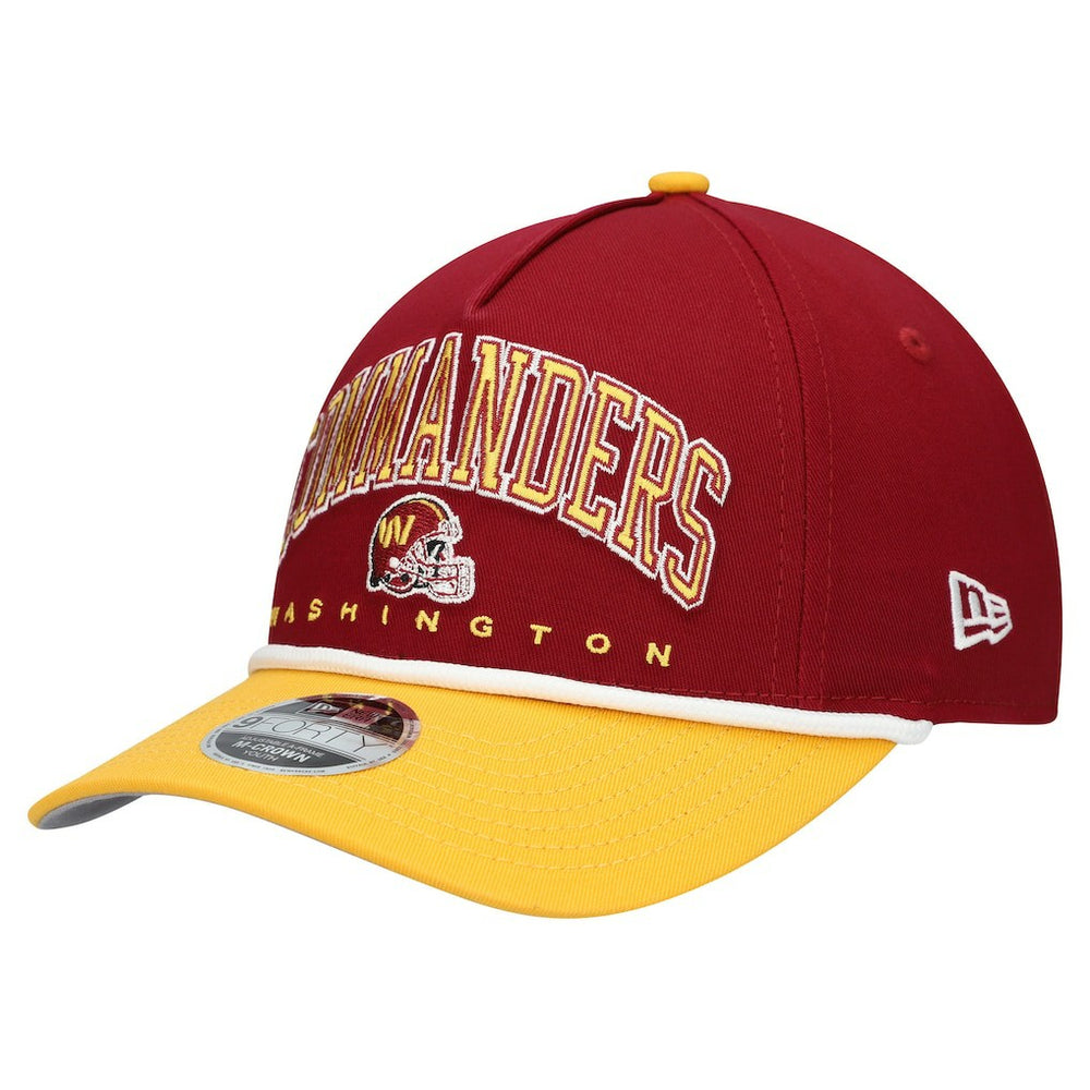 Washington Commanders New Era Youth Arch COOLERA 9FORTY A-Frame Adjustable Hat Burgundy/Gold - NFL