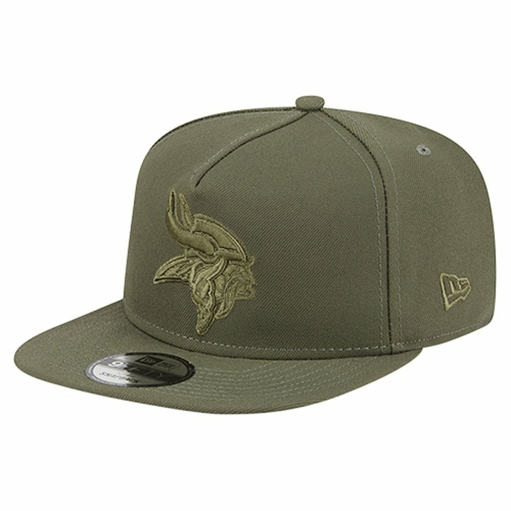 Minnesota Vikings New Era Youth Color Pack A-Frame 9FIFTY Snapback Hat Olive - NFL