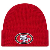San Francisco 49ers New Era Youth Waffle Cuffed Knit Hat Scarlet - NFL