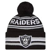 Las Vegas Raiders New Era Youth Classic Cuffed Knit Hat with Pom Black - NFL