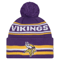 Minnesota Vikings New Era Youth Classic Cuffed Knit Hat with Pom Purple - NFL