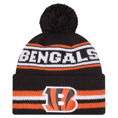 Cincinnati Bengals New Era Youth Classic Cuffed Knit Hat with Pom Black - NFL