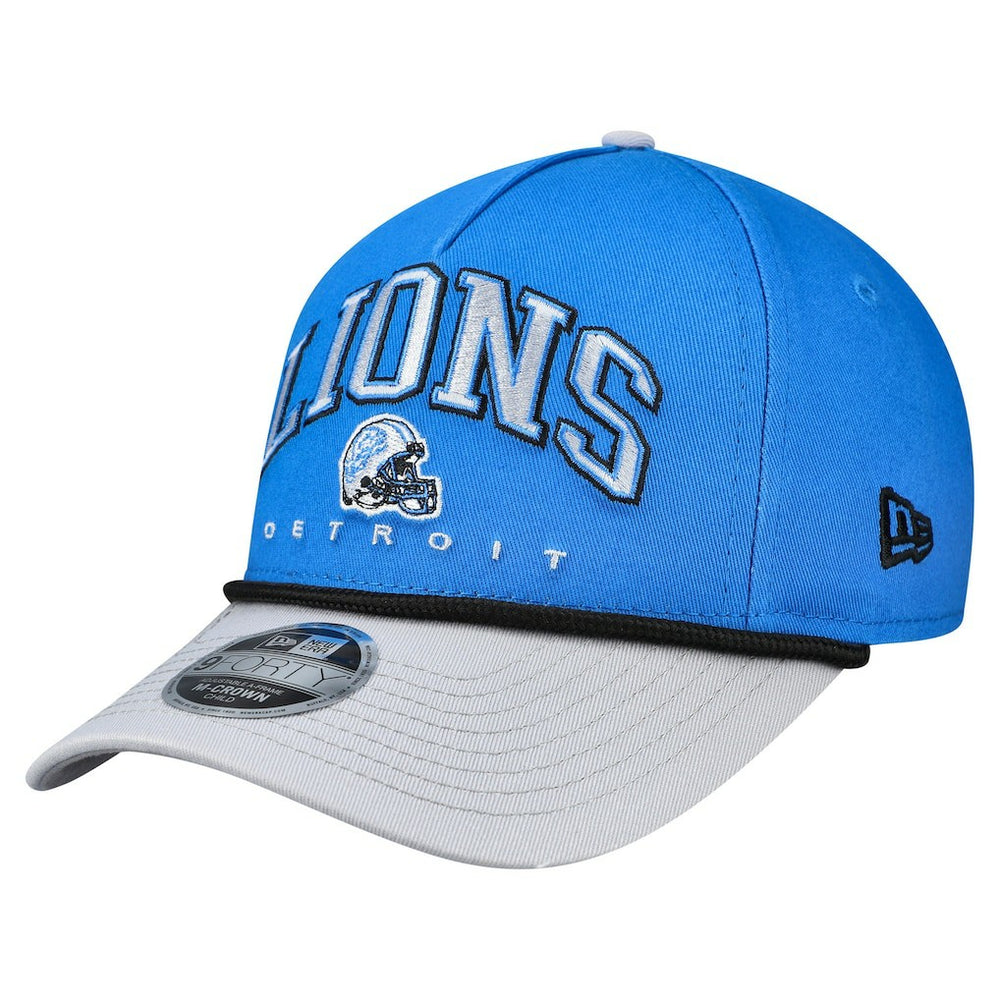Detroit Lions New Era Preschool Arch COOLERA 9FORTY A-Frame M-Crown Adjustable Hat Blue/Gray - NFL