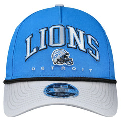 Detroit Lions New Era Preschool Arch COOLERA 9FORTY A-Frame M-Crown Adjustable Hat Blue/Gray - NFL