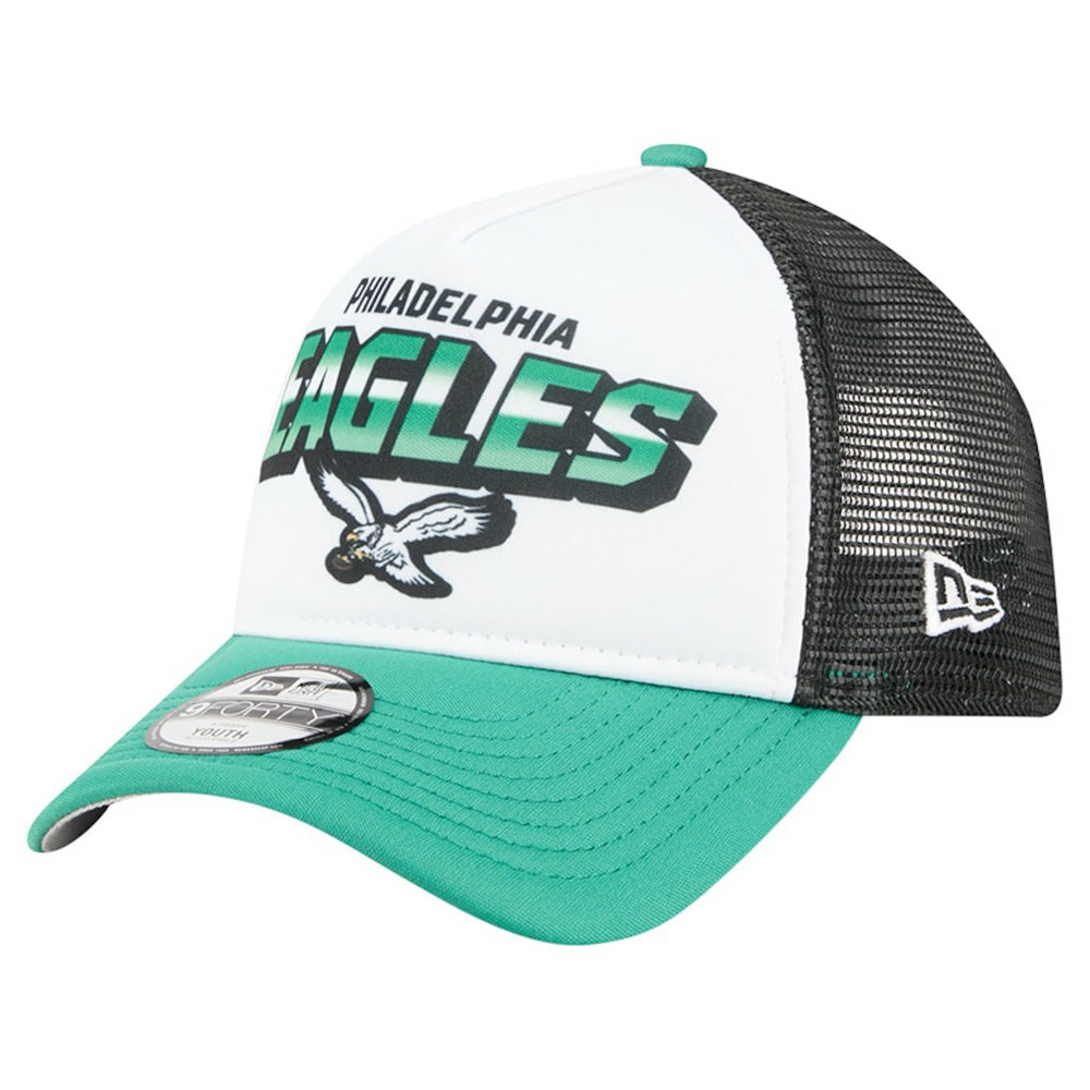 Philadelphia Eagles New Era Preschool 9FORTY A-Frame Adjustable Hat White - NFL