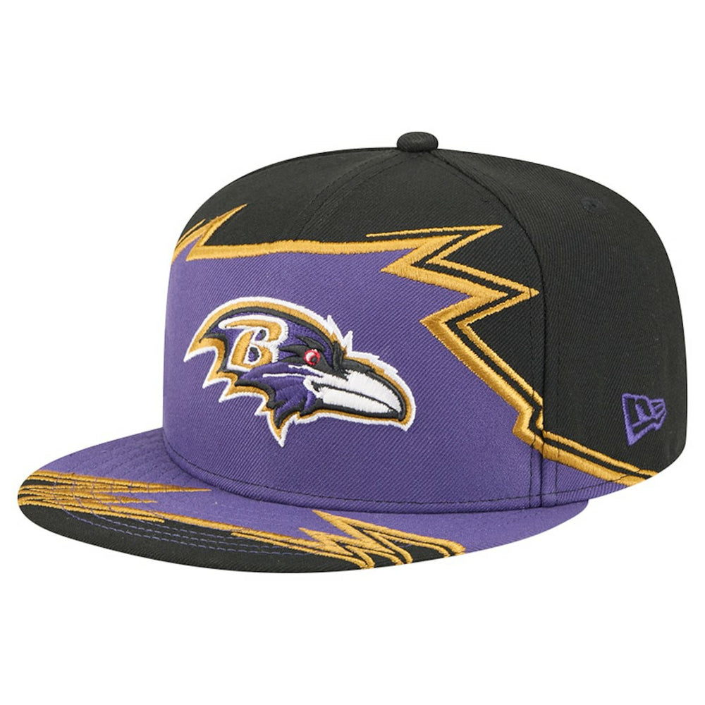 Baltimore Ravens New Era Break 59FIFTY Fitted Hat Black/Purple - NFL