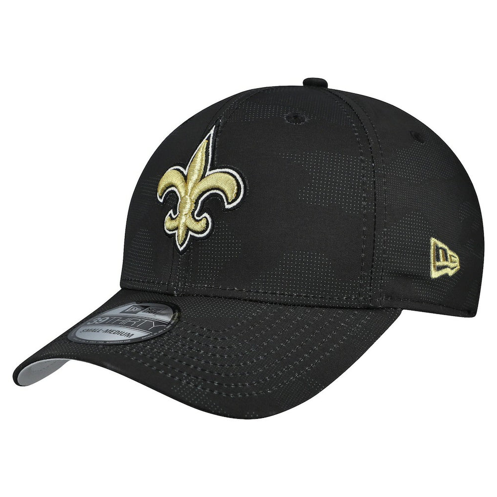 New Orleans Saints New Era Tonal Camo 39THIRTY Stretch Fit Hat Black - NFL