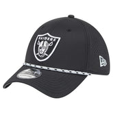 Las Vegas Raiders New Era Perforated 39THIRTY Flex Hat Black - NFL