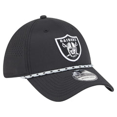 Las Vegas Raiders New Era Perforated 39THIRTY Flex Hat Black - NFL