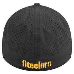 Pittsburgh Steelers New Era Perforated 39THIRTY Flex Hat Black - NFL