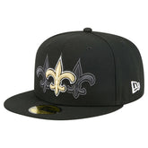 New Orleans Saints New Era Tri-Hit 59FIFTY Fitted Hat Black - NFL