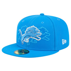 Detroit Lions New Era Tri-Hit 59FIFTY Fitted Hat Blue - NFL