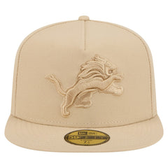 Detroit Lions New Era Color Pack A-Frame 59FIFTY Fitted Hat Light Beige - NFL