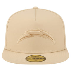 Los Angeles Chargers New Era Color Pack A-Frame 59FIFTY Fitted Hat Beige - NFL