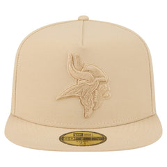 Minnesota Vikings New Era Color Pack A-Frame 59FIFTY Fitted Hat Light Beige - NFL