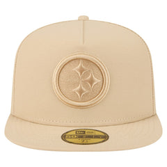 Pittsburgh Steelers New Era Color Pack A-Frame 59FIFTY Fitted Hat Beige - NFL
