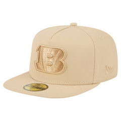 Cincinnati Bengals New Era Color Pack A-Frame 59FIFTY Fitted Hat Light Beige - NFL
