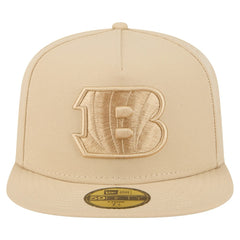 Cincinnati Bengals New Era Color Pack A-Frame 59FIFTY Fitted Hat Light Beige - NFL