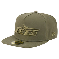 New York Jets New Era Color Pack A-Frame 59FIFTY Fitted Hat Olive - NFL