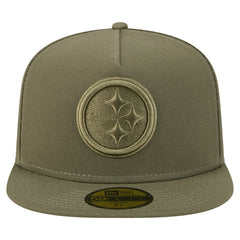 Pittsburgh Steelers New Era Color Pack A-Frame 59FIFTY Fitted Hat Olive - NFL