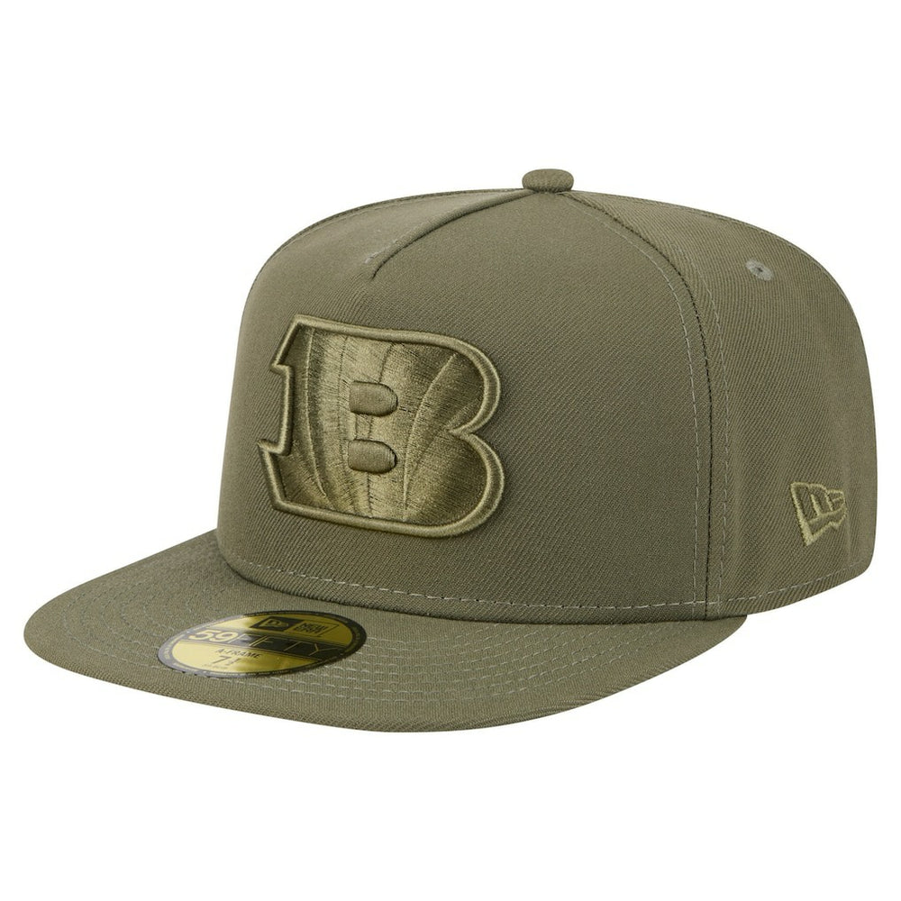 Cincinnati Bengals New Era Color Pack A-Frame 59FIFTY Fitted Hat Olive - NFL
