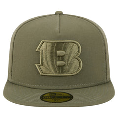 Cincinnati Bengals New Era Color Pack A-Frame 59FIFTY Fitted Hat Olive - NFL