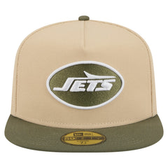 New York Jets New Era Color Pack A-Frame 59FIFTY Fitted Hat Light Beige/Olive - NFL