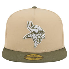 Minnesota Vikings New Era Color Pack A-Frame 59FIFTY Fitted Hat Light Beige/Olive - NFL