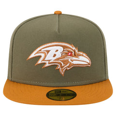 Baltimore Ravens New Era Color Pack A-Frame 59FIFTY Fitted Hat Olive/Brown - NFL