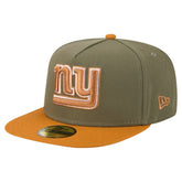 New York Giants New Era Color Pack A-Frame 59FIFTY Fitted Hat Olive/Brown - NFL