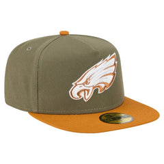 Philadelphia Eagles New Era Color Pack A-Frame 59FIFTY Fitted Hat Olive/Brown - NFL