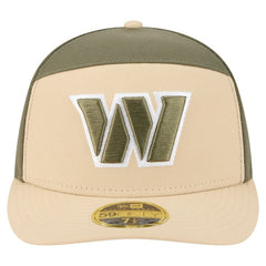 Washington Commanders New Era Two-Tone Color Pack Split Panel 59FIFTY Fitted Hat Light Beige/Olive - NFL