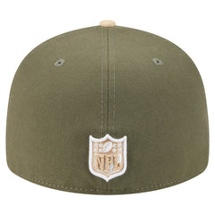Washington Commanders New Era Two-Tone Color Pack Split Panel 59FIFTY Fitted Hat Light Beige/Olive - NFL