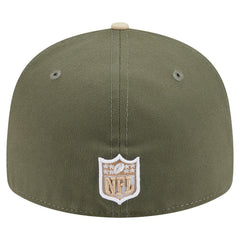 Miami Dolphins New Era Two-Tone Color Pack Split Panel 59FIFTY Fitted Hat Light Beige/Olive - NFL
