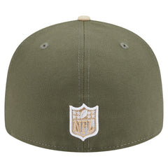 Pittsburgh Steelers New Era Two-Tone Color Pack Split Panel 59FIFTY Fitted Hat Light Beige/Olive - NFL