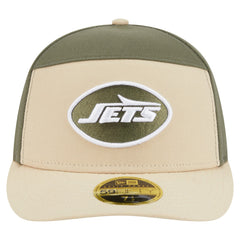 New York Jets New Era Two-Tone Color Pack Split Panel 59FIFTY Fitted Hat Light Beige/Olive - NFL