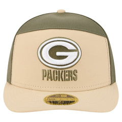 Green Bay Packers New Era Two-Tone Color Pack Split Panel 59FIFTY Fitted Hat Light Beige/Olive - NFL