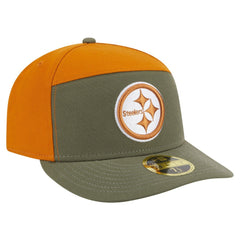 Pittsburgh Steelers New Era Two-Tone Color Pack Split Panel 59FIFTY Fitted Hat Olive/Brown - NFL