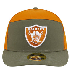 Las Vegas Raiders New Era Two-Tone Color Pack Split Panel 59FIFTY Fitted Hat Olive/Brown - NFL