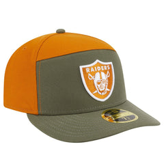 Las Vegas Raiders New Era Two-Tone Color Pack Split Panel 59FIFTY Fitted Hat Olive/Brown - NFL
