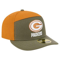 Green Bay Packers New Era Two-Tone Color Pack Split Panel 59FIFTY Fitted Hat Olive/Brown - NFL