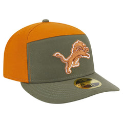 Detroit Lions New Era Two-Tone Color Pack Split Panel 59FIFTY Fitted Hat Olive/Brown - NFL
