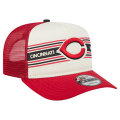 Cincinnati Reds New Era Banner A-Frame 9FIFTY Trucker Snapback Hat Clearance