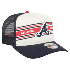 Atlanta Braves New Era Banner A-Frame 9FIFTY Trucker Snapback Hat Sale