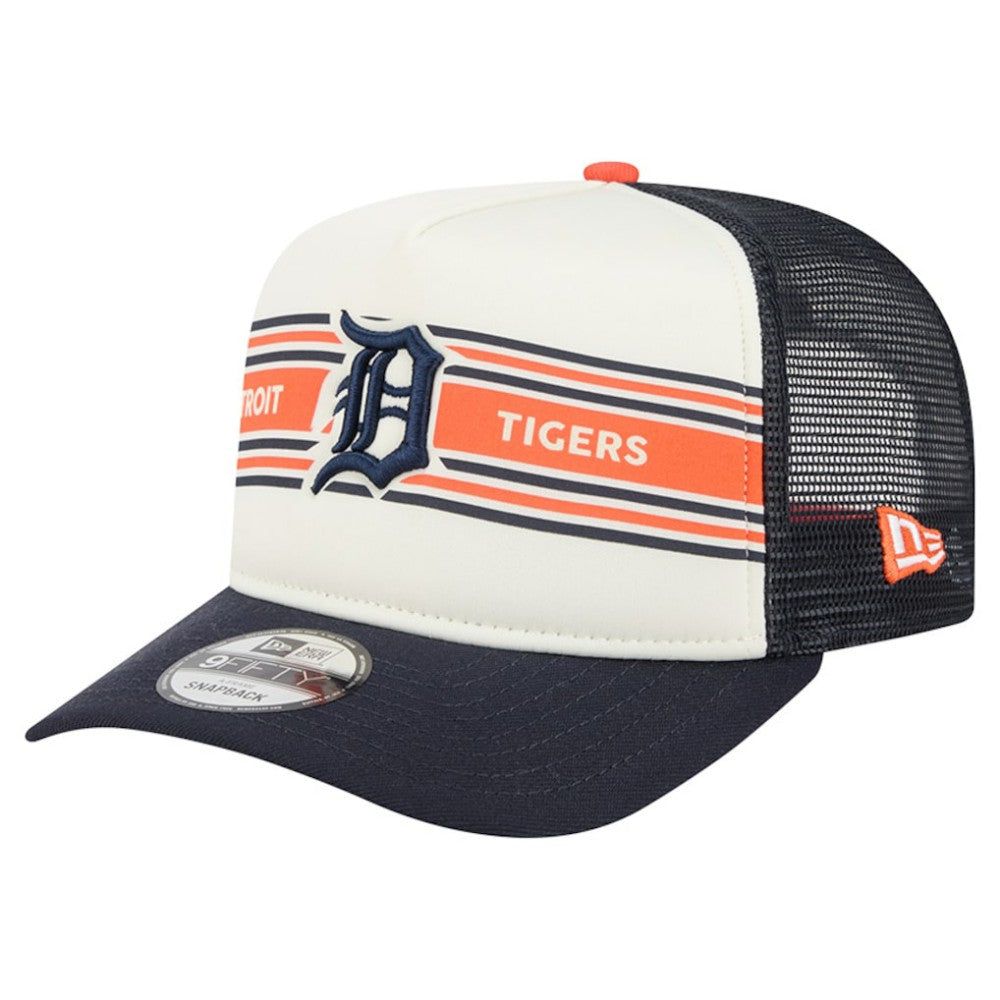 Detroit Tigers New Era Banner A-Frame 9FIFTY Trucker Snapback Hat Sale