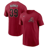 Corbin Burnes Arizona Diamondbacks Nike Fuse Name & Number T-Shirt Near Me
